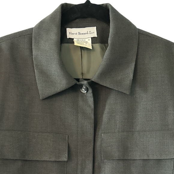 Harve Bernard Sport Women’s Wool Fully Lined Military Style Jacket Green Size 6. - Picture 2 of 11